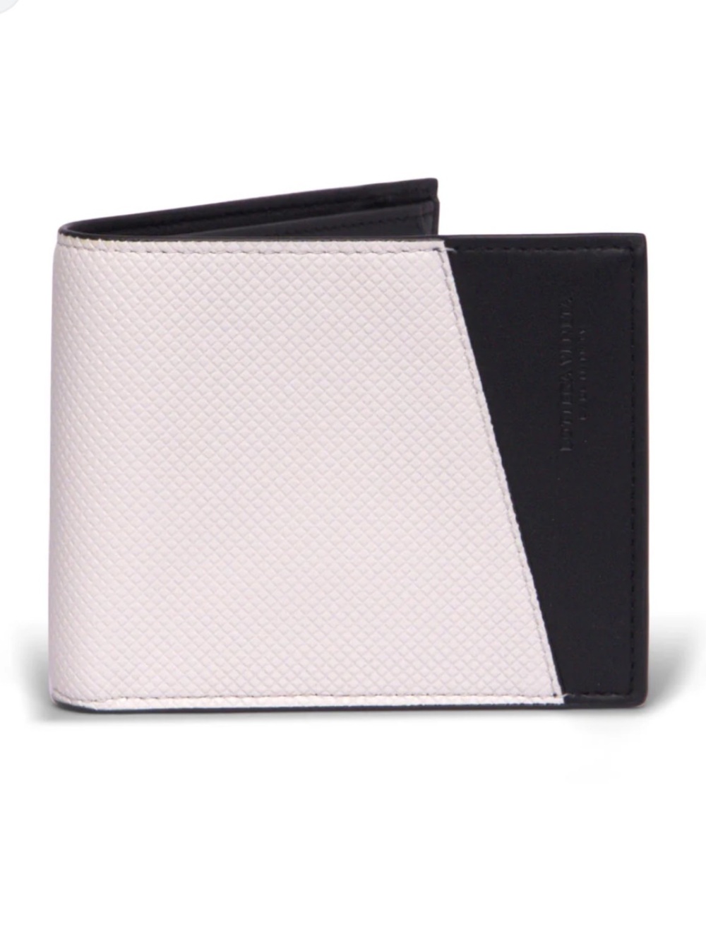 NIB*** Bottega Veneta Logo Embossed Two Tone Bi-fold Wallet